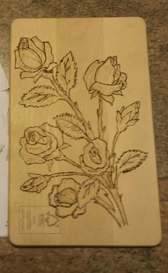 tige de rose format A4  50 frs 50 euro