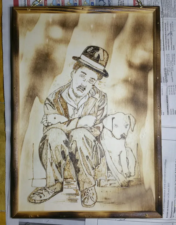 charlie chaplin format A4 80 frs 80euro
